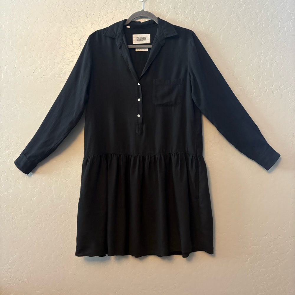 Frank & Eileen Grayson the Changemaker dress in black liquid lyocell size 01 XS - Picture 3 of 16
